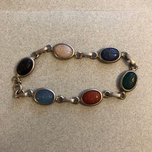 2 for $15🌙vintage Scarab stone bracelet